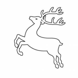 Трафареты оленей на новый год для вырезания