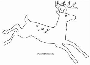 Трафареты новогодняя сказка олень