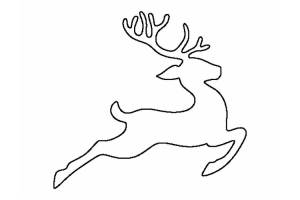 Олень силуэт новогодний рисунок