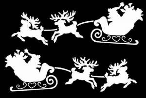 Трафареты оленей на Новый Год для вырезания