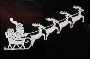 70 трафаретов оленей на окна к Новому году