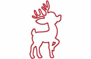 Трафарет олененок новогодний