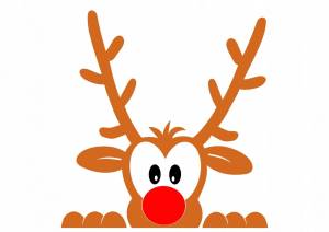 Олень выглядывающий на окно трафарет