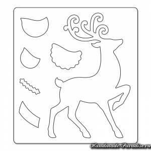 Рождественские сани с оленями из бумаги