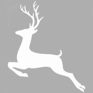 70 трафаретов оленей на окна к Новому году