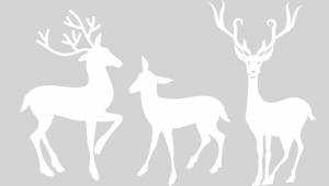 Трафареты олененок новогодний