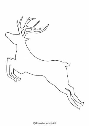 Трафарет оленя большой по частям