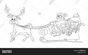 Трафарет олени деда мороза