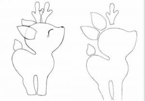 Олененок из фетра выкройка