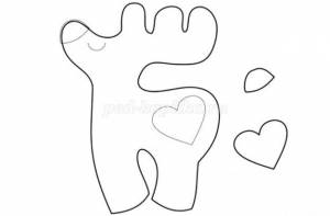 Новогодняя игрушка из фетра Олень своими руками пошагово с фото