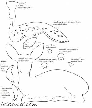Выкройка оленя