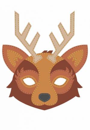 Фетр корейский с рисунком Маски