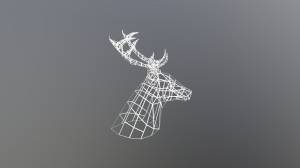 Трафарет для пенопласта олень