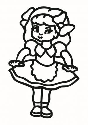 Трафарет Кукла Маша