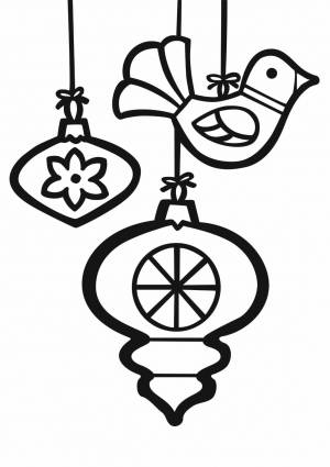 Трафарет Елочные игрушки