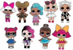 Трафареты кукла лол с днем рождения