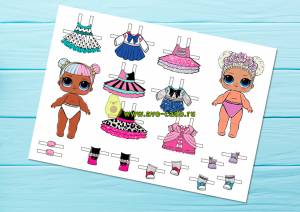 Бумажные куклы лол с одеждой для вырезания