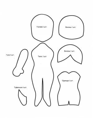 Шаблоны и трафарет кукол для вырезания из бумаги