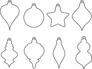Трафареты елочных украшений