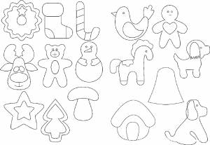 Трафареты Елочные Игрушки