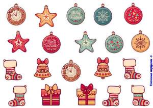 Фетр, велкро, магниты с рисунком для создания новогодних игрушек с символом 2019 года