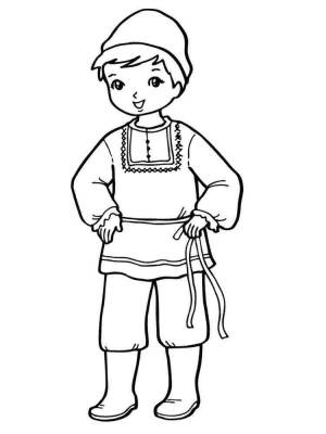 Трафареты кукла в русском костюме