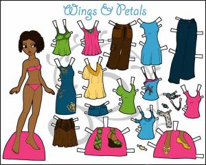 Куклы из бумаги с одеждой для вырезания