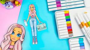 Кукла из бумаги Молли своими руками и обзор линеров EMOTT UNI Mitsubishi Pencil