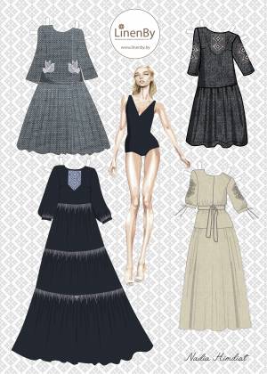 Игра-бумажная кукла Катюша и одежда