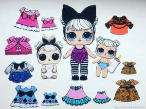 Трафареты кукла лол с одеждой