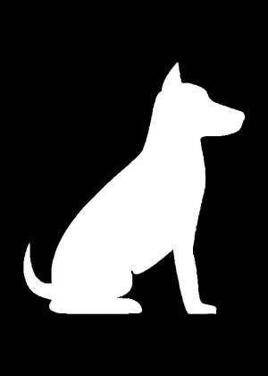 Трафареты собаки на Новый год