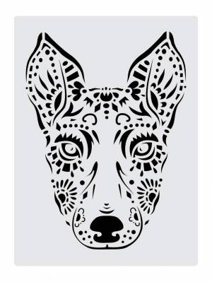 Трафарет для творчества Собака пластик, белый 33-40001