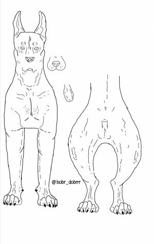 Бумажная собака шаблон