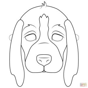 Раскраска морда собаки