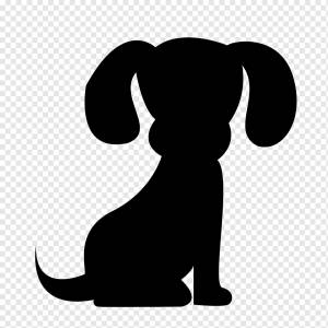 Силуэт собаки рисунок