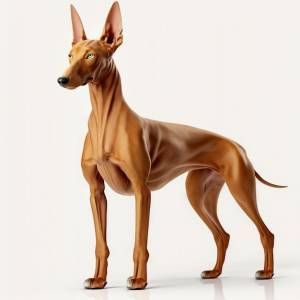 Красивая рыжая собака породы фараонова собака портрет изолирован на белом крупным планом красивая собака прекрасная собака