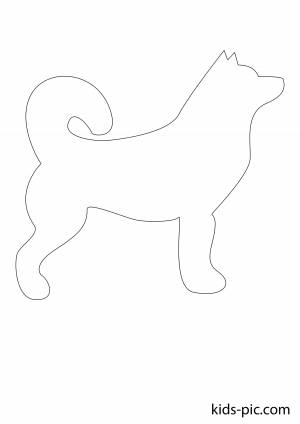Собачка трафарет