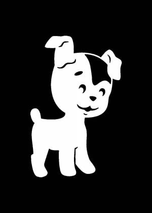 Собачка трафарет