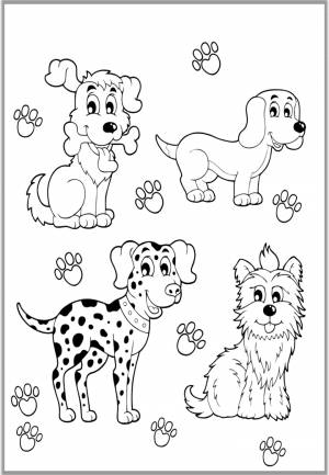 Шаблоны собак для вырезания из бумаги