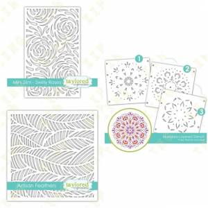 Новые Перья, крутящиеся розы, слойные трафареты, рисование своими руками, искусственное тиснение, декоративный шаблон