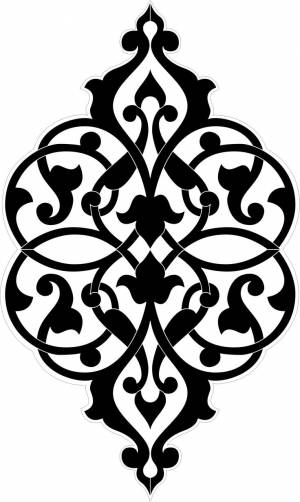 Восточный узор трафарет