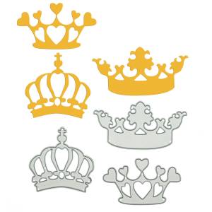 Набор из 3 резцов короны короля для скрапбукинга «сделай сам», поздравительная открытка, клип, работа, изготовление фотоальбомов, трафарет для украшения