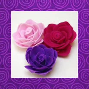 Как сделать розу из фетра