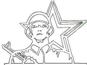 Трафареты на 9 мая для вырезания на окна 2023