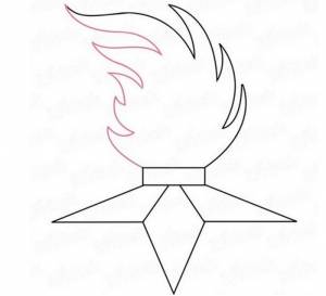 Вечный огонь контурный рисунок