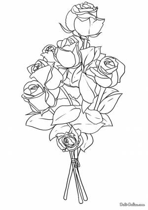 Раскраска Букет роз