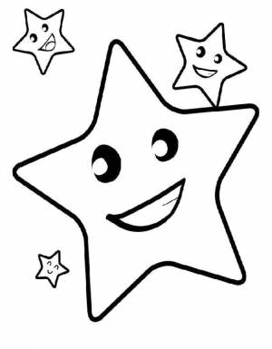 Раскраски Раскраска Весёлые звездочки простые раскраски детские