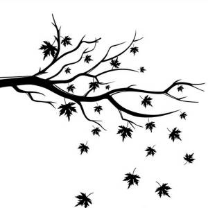 Падающие листья рисунок