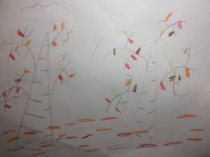 Листья падают с деревьев