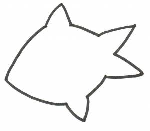 Раскраски Раскраска Шаблон рыбки
